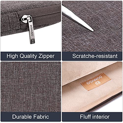 Domiso 10 Inch Tablet Laptop Sleeve Case Waterproof Protective Carrying Bag For 9.7" 10.5" 11" Ipad Pro/10.5" Ipad Air/Microsoft Surface Go 2018/Samsung Galaxy Tab S3 S4/Lenovo Ideapad D330, Brown #TOP4