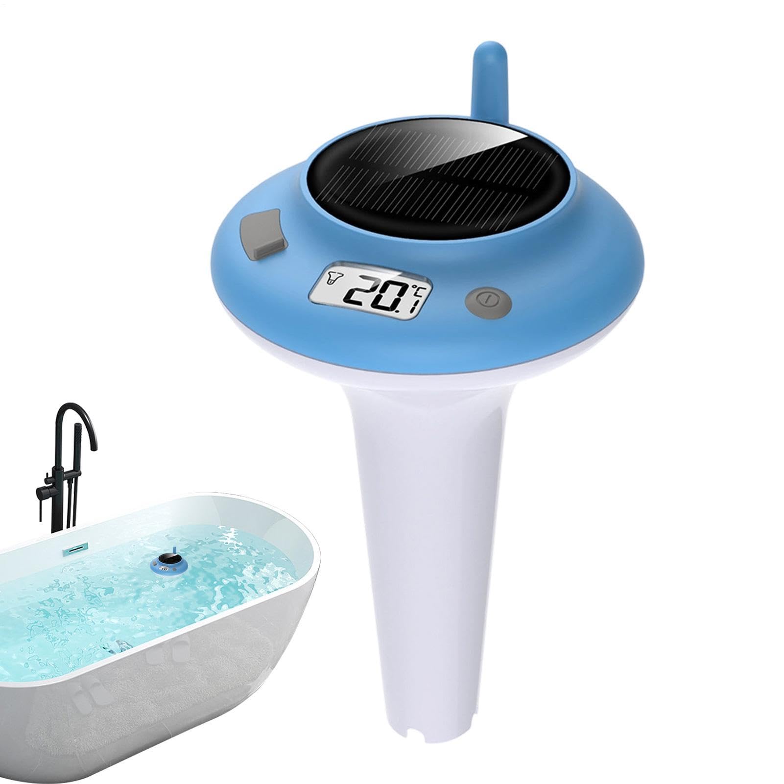 Termometro da piscina monitor digitale galleggiante solare | Termometro dell'acqua per spa, vasche idromassaggio, vasche da bagno, acquari, piscine
