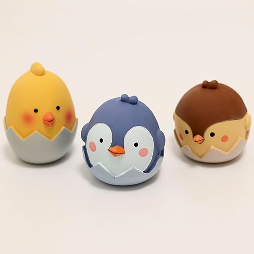 Miniatura 3 de GOSUNY TOYS Huevo de látex para perros pequeños  Juguete para perros de pollo pájaros y pingüinos juguetes chirriantes de goma paquete de 3 mini