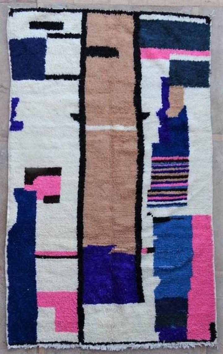 Tapis berbère marocain Authentique Azilal en Laine 150X105 cm 117,63 € TTC