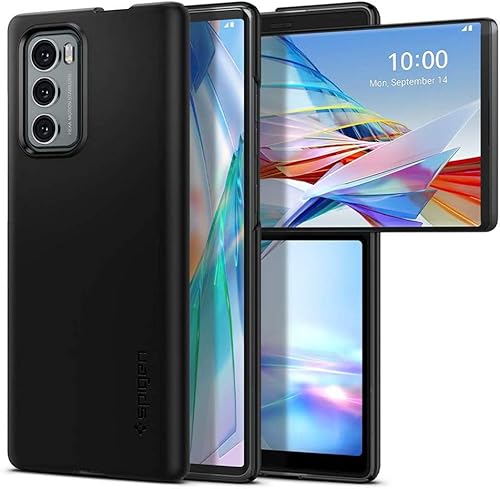 Miniatura 3 de VIESUP Funda protectora negra para LG Wing - Funda protectora delgada a prueba de golpes para teléfono LG Wing 5G