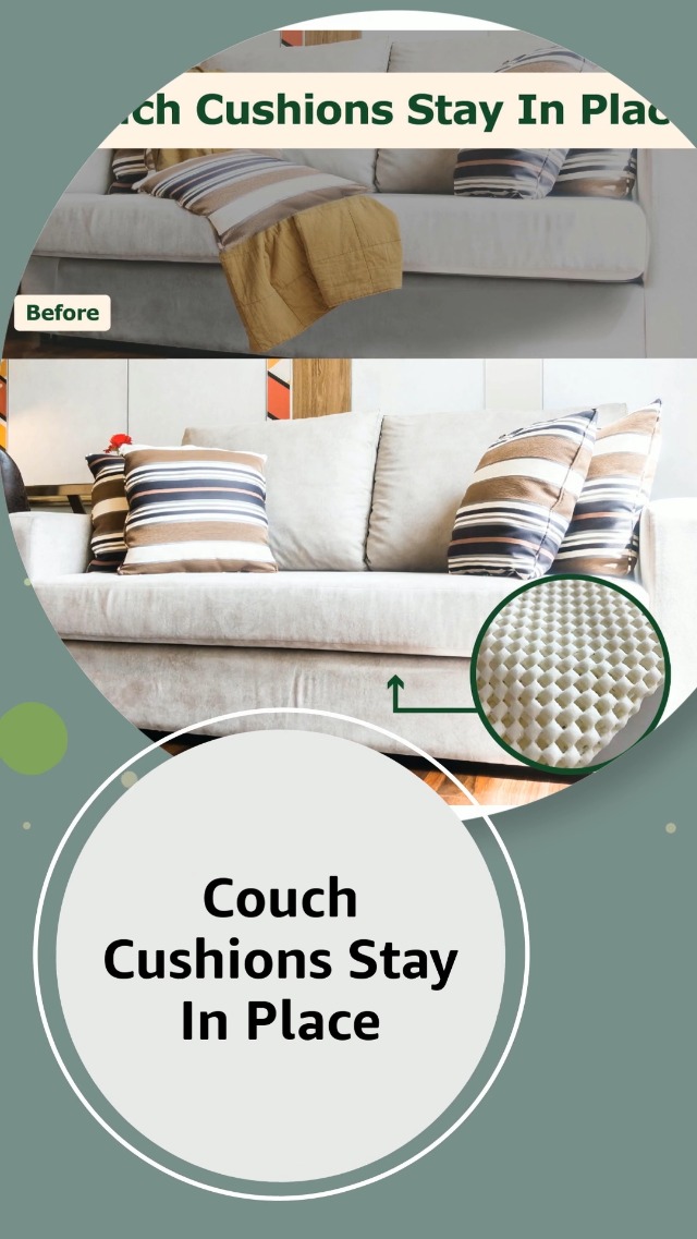 ECOHomes Non-Slip Cushion Gripper Pads (Loveseat, 2-Pack) - Stop Sofa Cushions From Sliding, Anti-Slip For Furniture