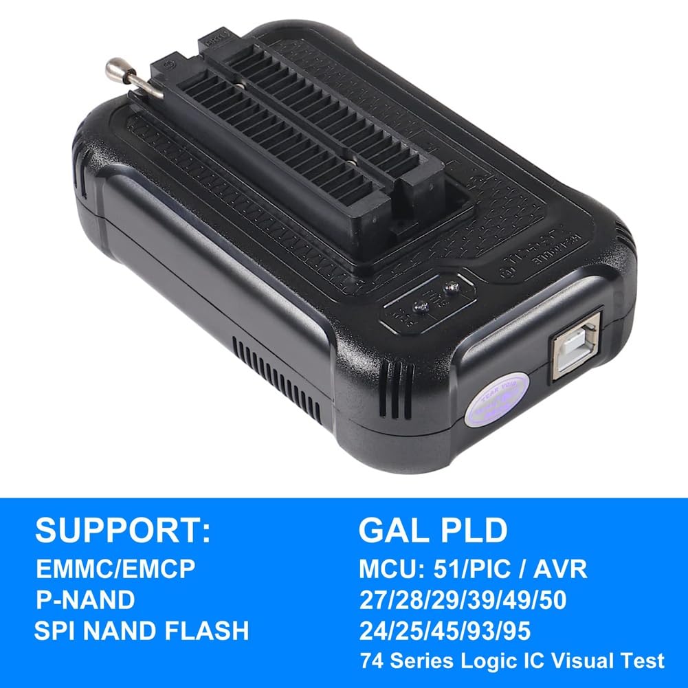 Programmateur T48 TL866-3G + Câble ISP Prenant en Charge Plus de 31 000 Circuits Intégrés pour SPI/Nor/NAND Flash/EMMC BGA153/162/169/100/221 TSOP/SOP/PLCC