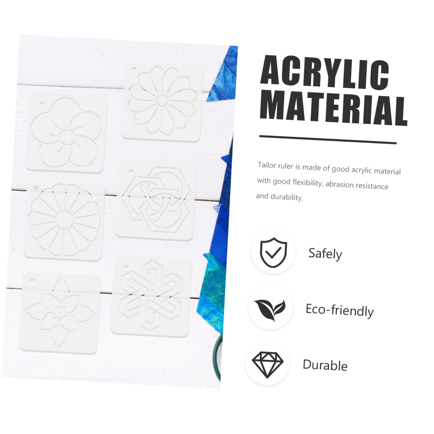 STOBOK 24piezas Plantilla De Acolchado Acrílica Para Costura y Bordado Herramienta De Patchwork Regla De Costura Para Manualidades