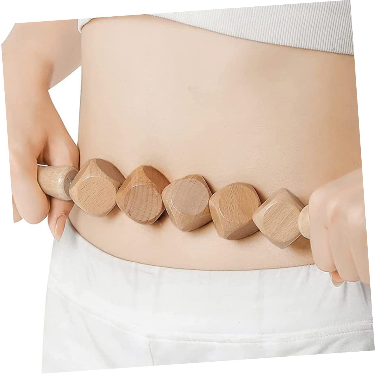 Anneome Rodillos de Madera para La Espalda 2 Unidades Palos de Masaje Abdominal Masajeadores Que Preservan La Salud Herramientas de Fitness Compactos para Un Fácil Almacenamiento