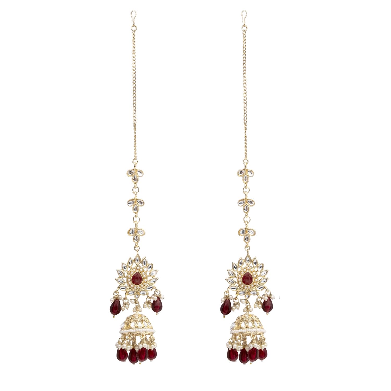 See full amazon price history chart for Shining Jewel Handcraftd Gold Plated Design Traditional Ethnic Kundan,CZ, Pearl Studded Maroon Meenakari Jhumka Earrings for Women (SJE_45_M) Shining Jewel Handcraftd Gold Plated Design Traditional Ethnic Kundan,CZ, Pearl Studded Maroon Meenakari Jhumka Earrings for Women (SJE_45_M) (B0CR7PJH8L) Amazon Price History, Amazon Price Tracker