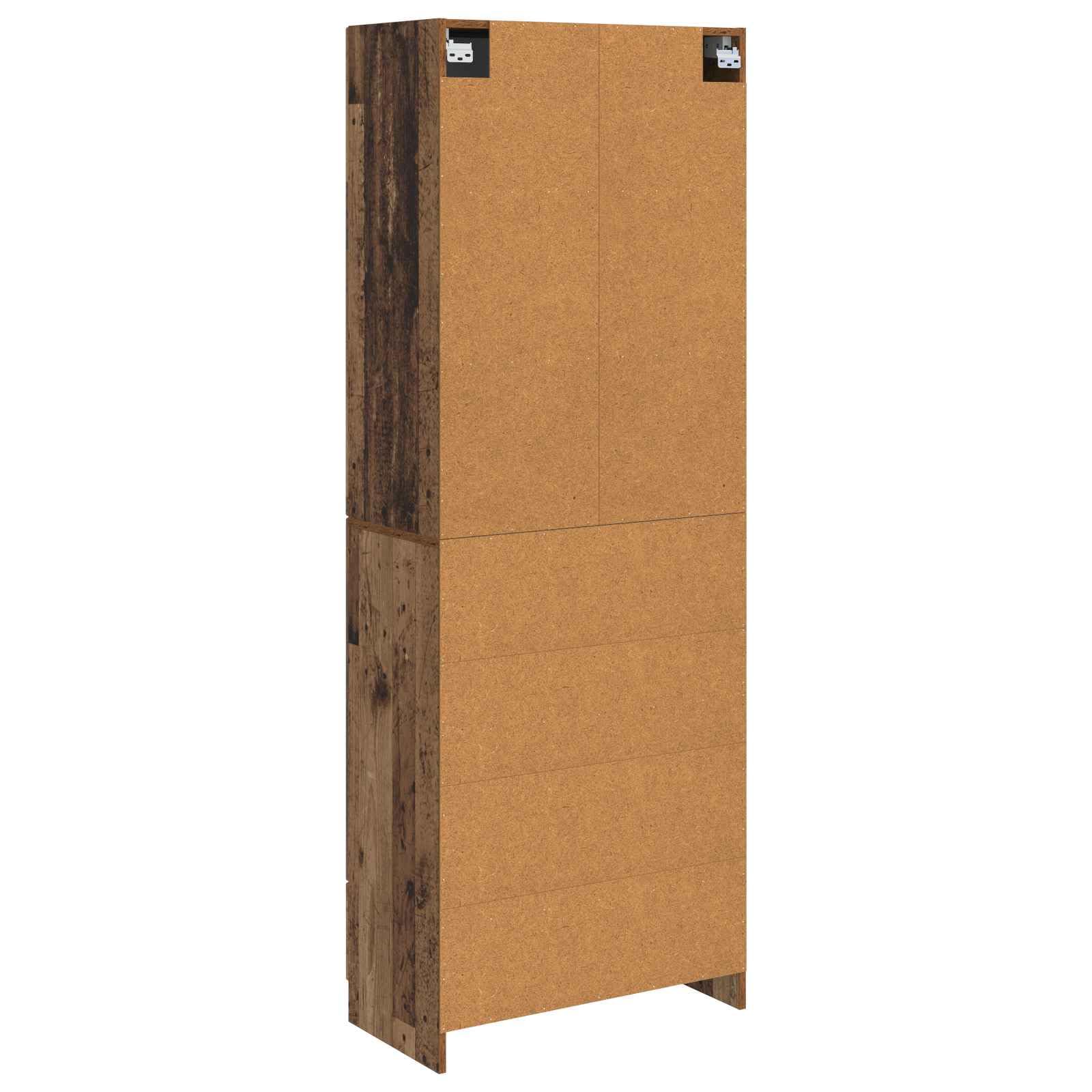 Set di 2 armadi in legno con maniglie in metallo, 66 x 34,5 x 87 cm, versatile in soggiorno, corridoio o ufficio, per vestiti, documenti, attrezzi e più spazio