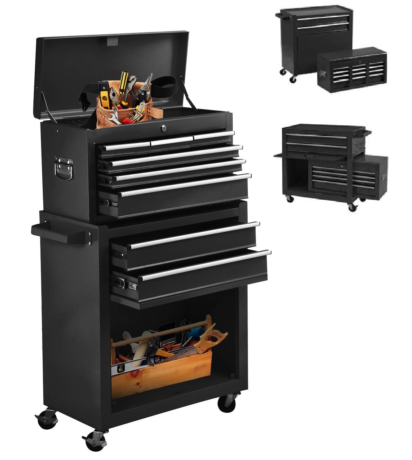 8Drawer Tool chest Tool Box,Rolling Tool Box,Removable Tool Storage