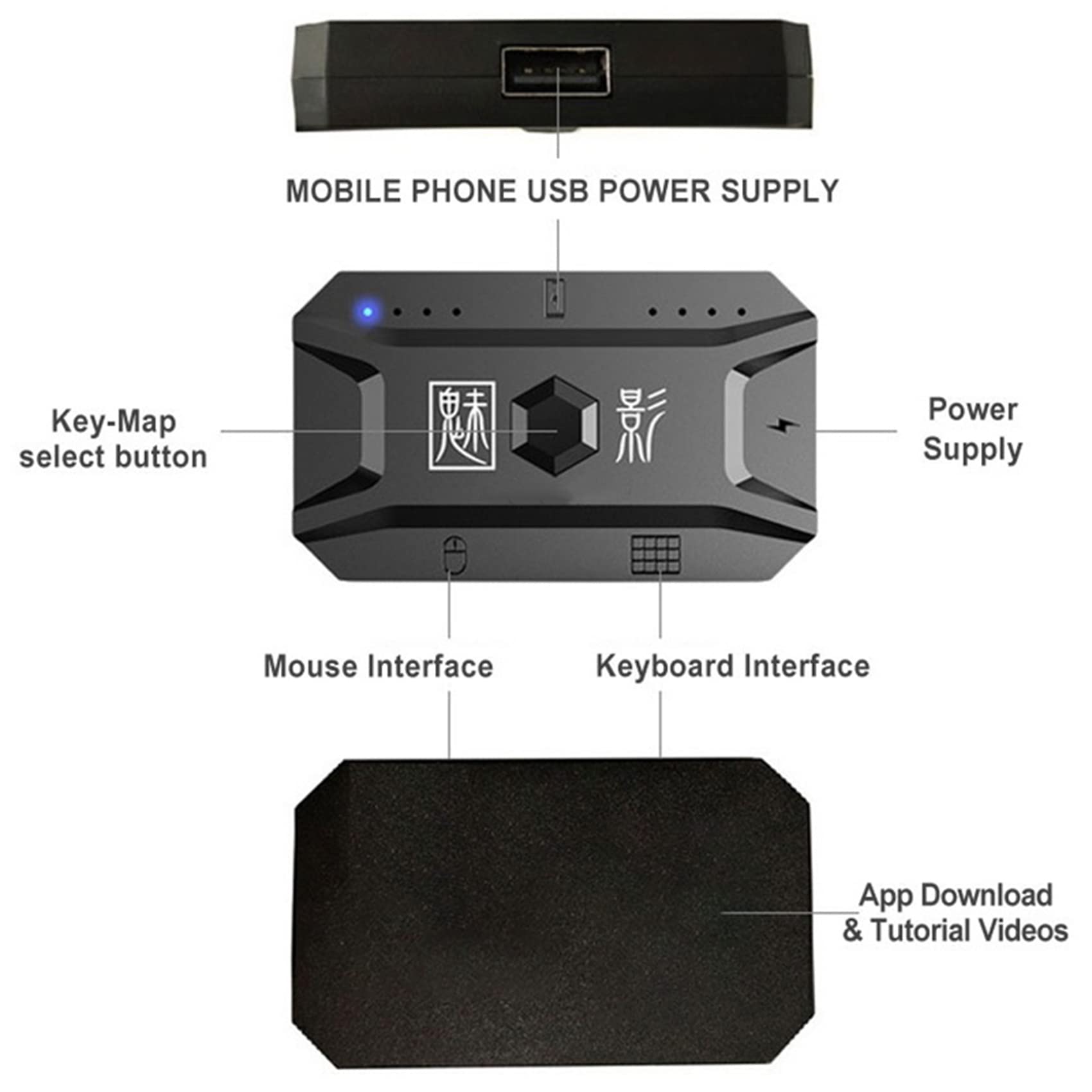 5X Plug et Play Gamepad pour Mobile Controller Gaming Keyboard Mouse Converter Bluetooth 5.0 pour Android Adaptateur