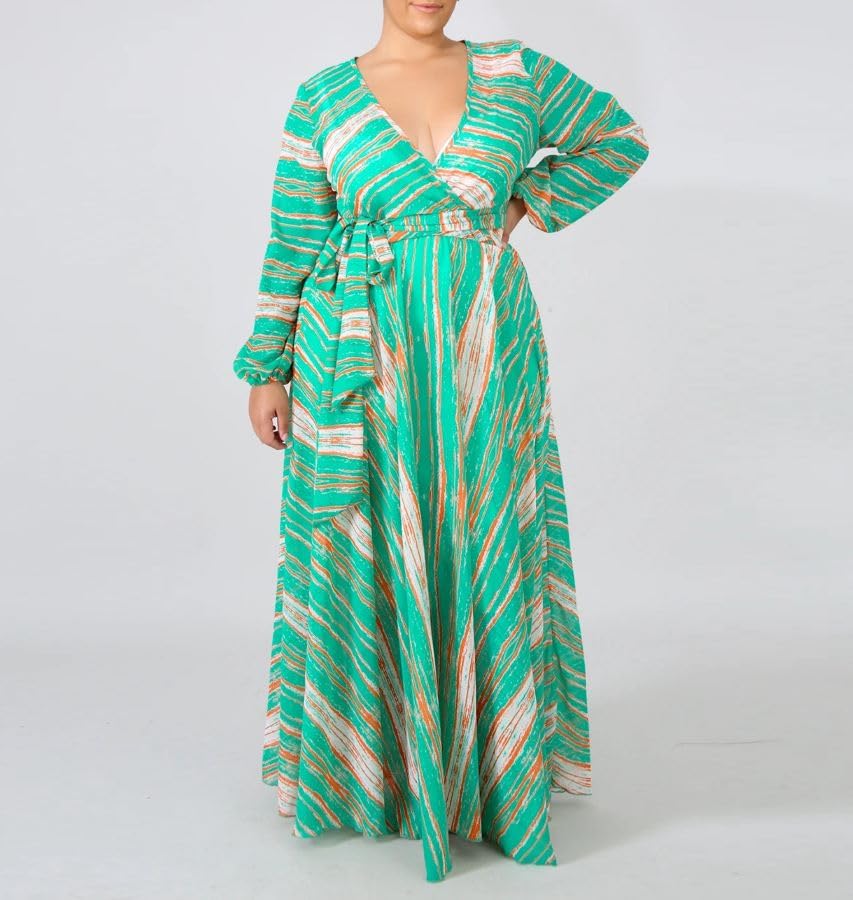 Robe longue grande taille fluide pour sublimer les silhouettes amples - 2