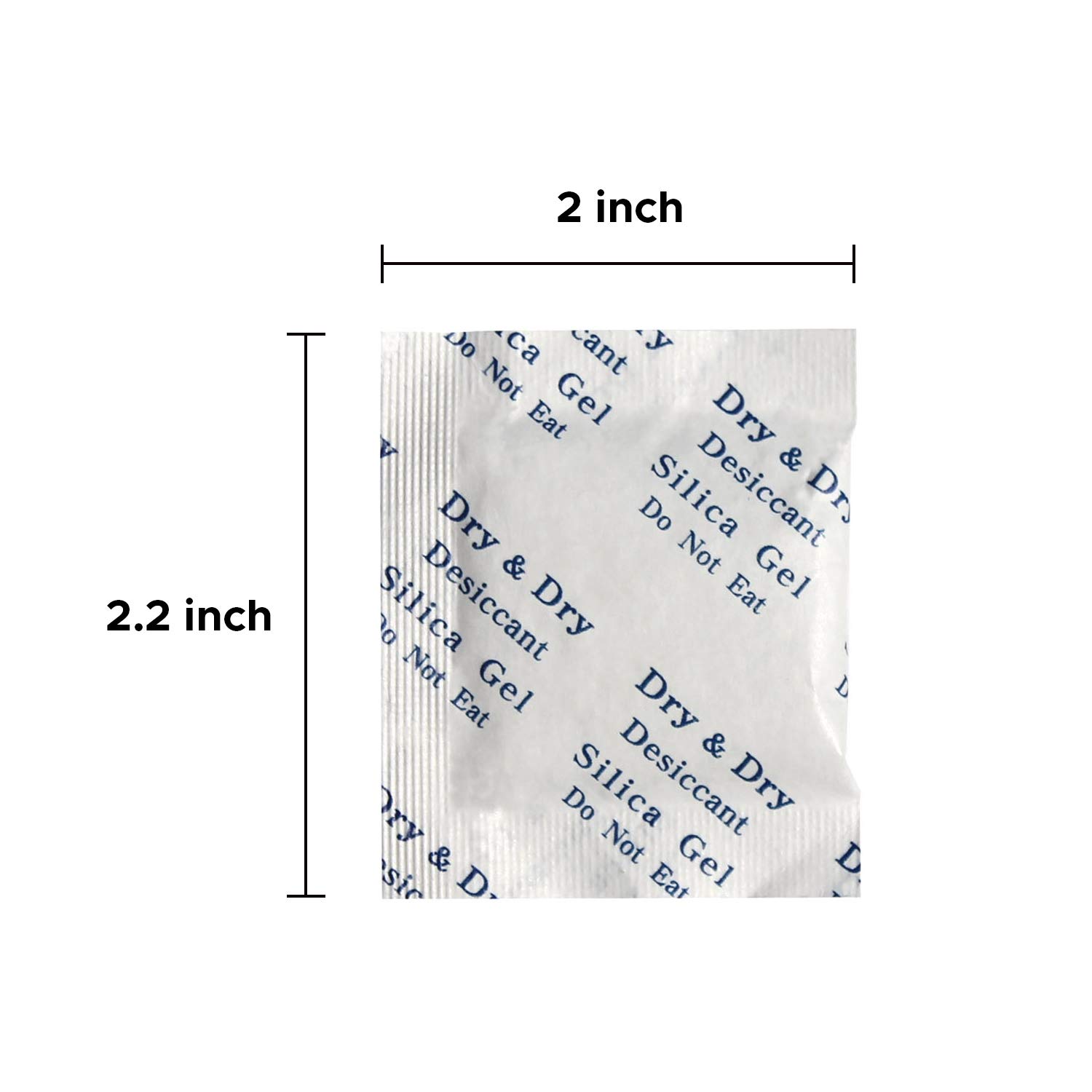Dry & Dry 2 Gram [100 Packets] Food Safe Silica Packets, Desiccant