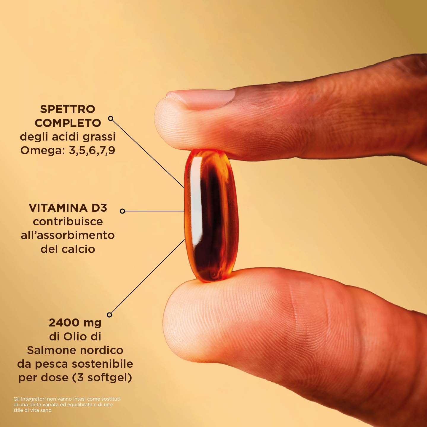 Solgar Advanced Omega D3, 120 perle softgels - Integratore alimentare con olio di salmone nordico, EPA, DHA e Vitamina D3