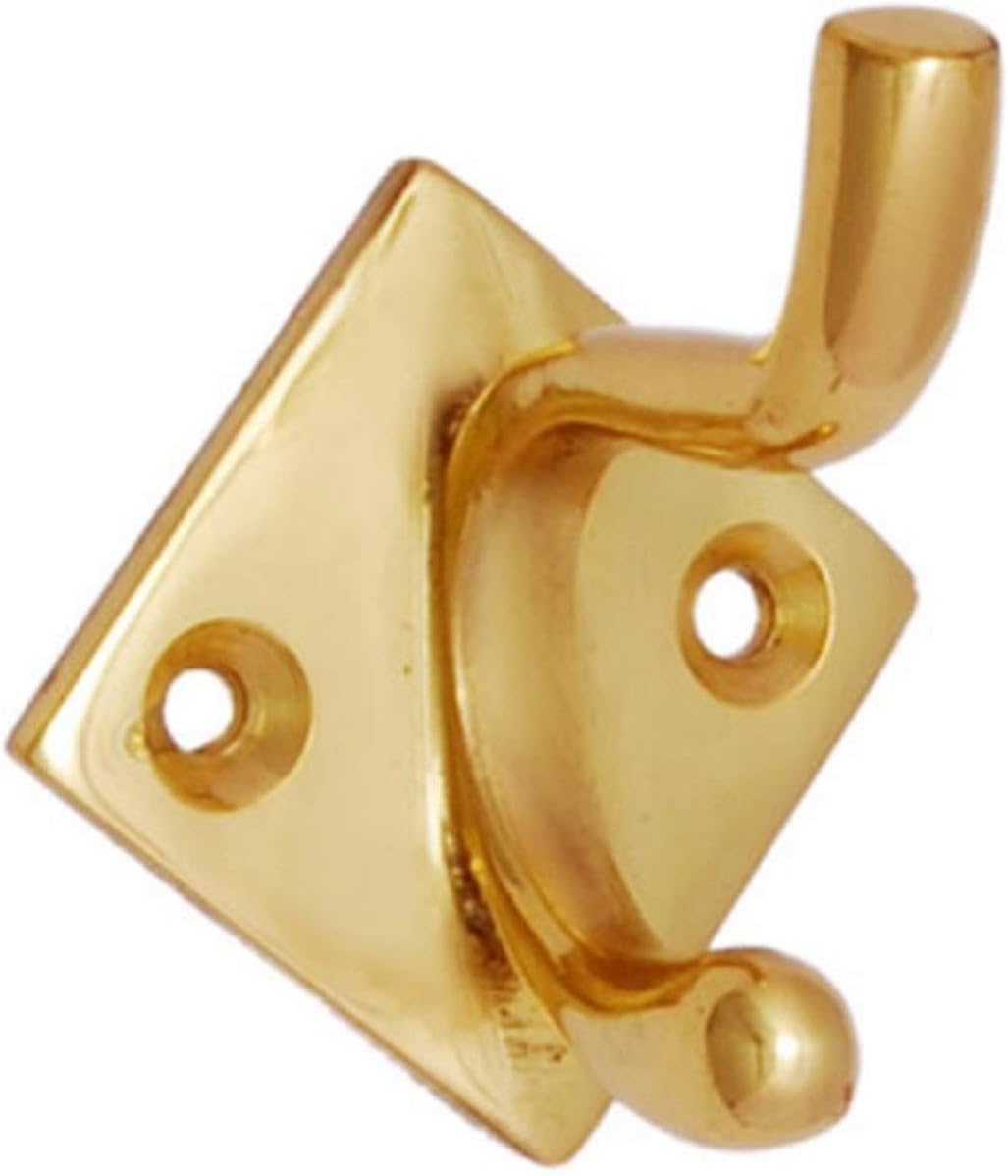 Adonai Hardware Raphah Brass Hat and Coat Hook (Supplied as 4 Pieces per Pack)