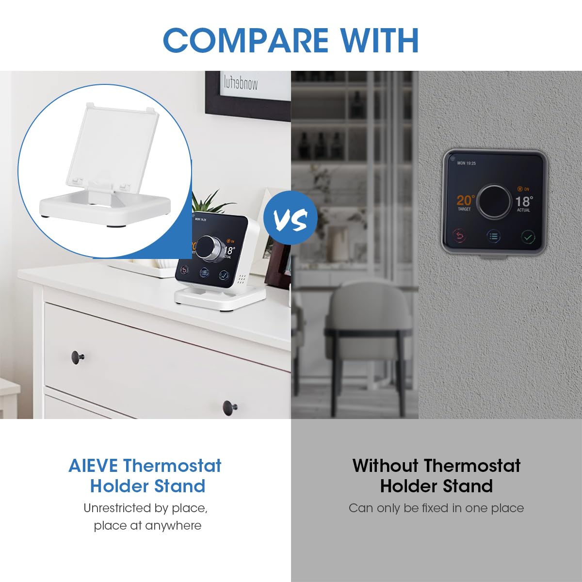 Aieve Stand for Hive Thermostat,Stands Holder Mounting Bracket Accessories  Compatible with Hive Active Heating Thermostat,Hive SLT2,Hive Active V3  Thermostat : Amazon.co.uk: DIY u0026 Tools