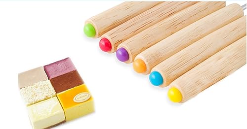 Miniatura 2 de Hoshen Tenedor de chocolate de acero inoxidable con mango de madera, tenedor para fondua, queso, fruta, postre, tenedor, barbacoa, herramienta de