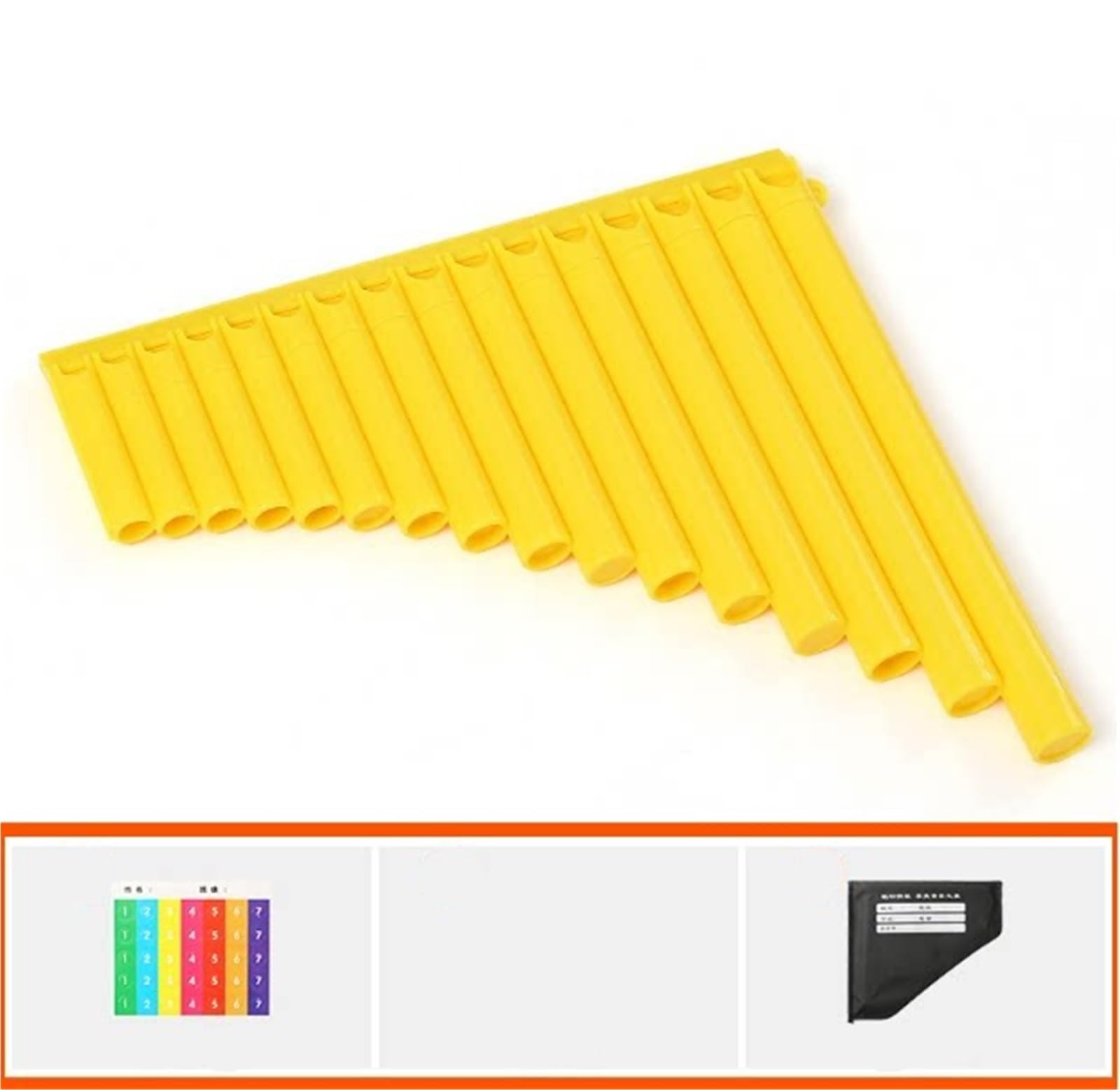 Flauti Pan Adulti Flauto Di Pan Professionale A 16 Canne Chiave C Modello Principiante Giallo