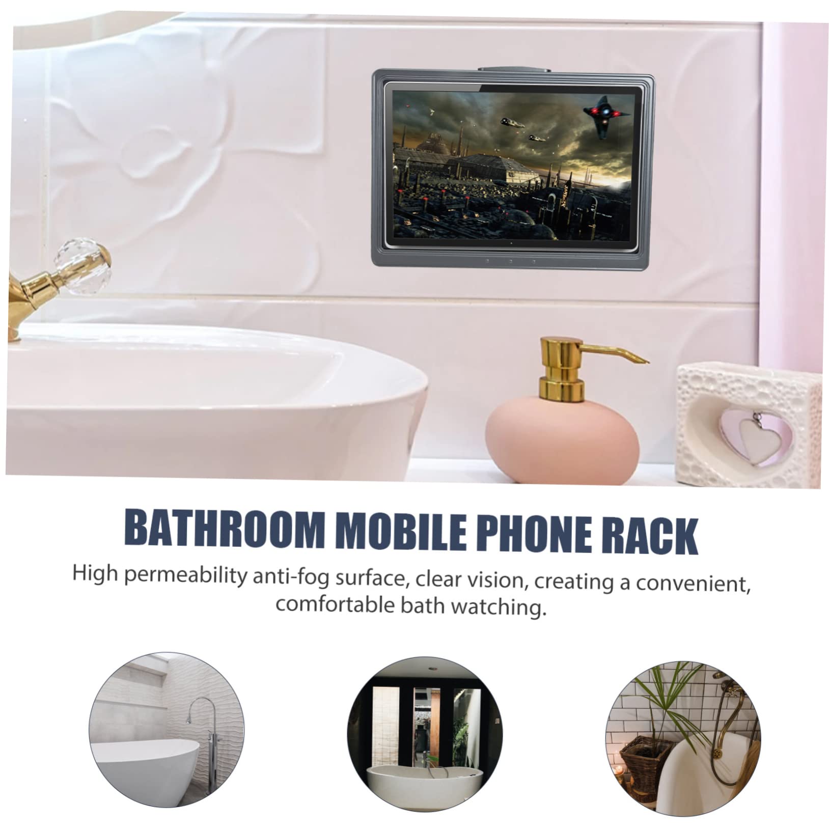 Didiseaon Soporte para Teléfono y Tableta Resistente Giratorio Montaje Pared para Baño y TV