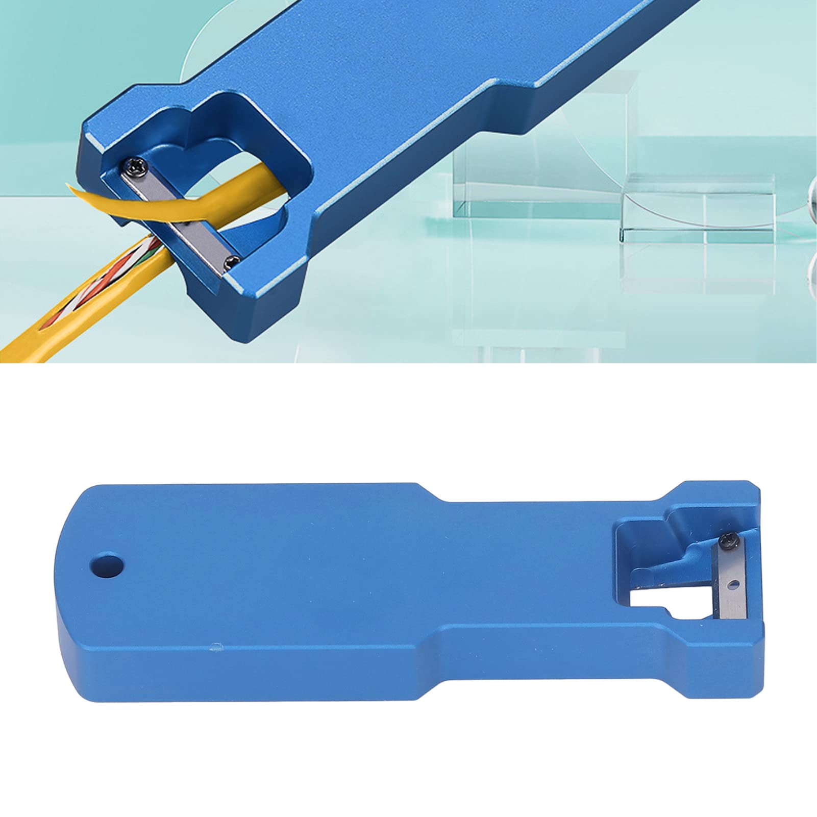 ViaGasaFamido Outil de Dénudage Fibre Optique Professionnel Dénudeur de Gaine et Tube de Faisceau Longitudinal pour Préparation Épissure et Sertissage Câble Télécom Dénudeur Précis et Fiable