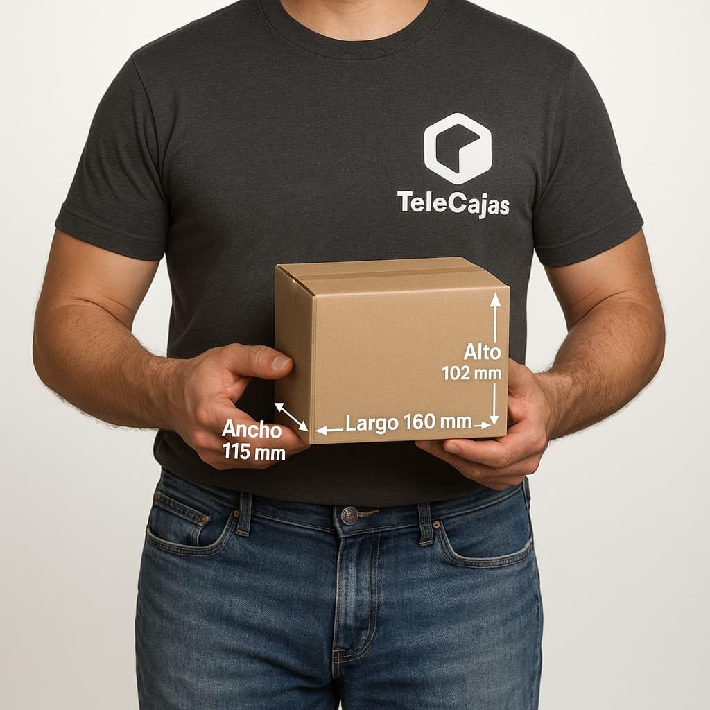 TELECAJAS | 30 Cajitas 160x115x102 mm Solapas Marrones Kraft para Envíos Venta Online y Correos Postales | Pack de 30 cajas
