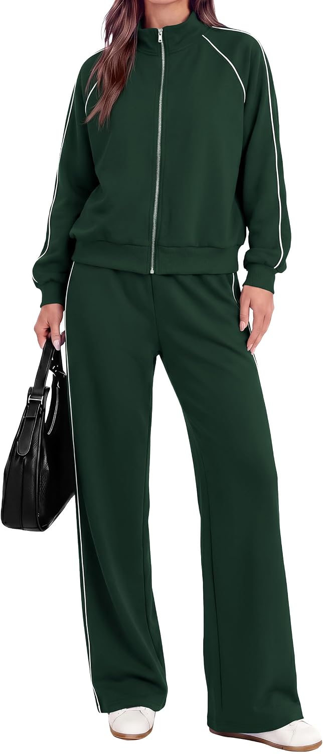 PRETTYGARDEN Women's 2 Piece Sweat Set Casual Fall Outfits