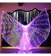 Alas LED Con Forma De Mariposa – Accesorio Luminoso Con Varillas Telescópicas Para Baile, Escenario Y Fiestas (Blanco)
