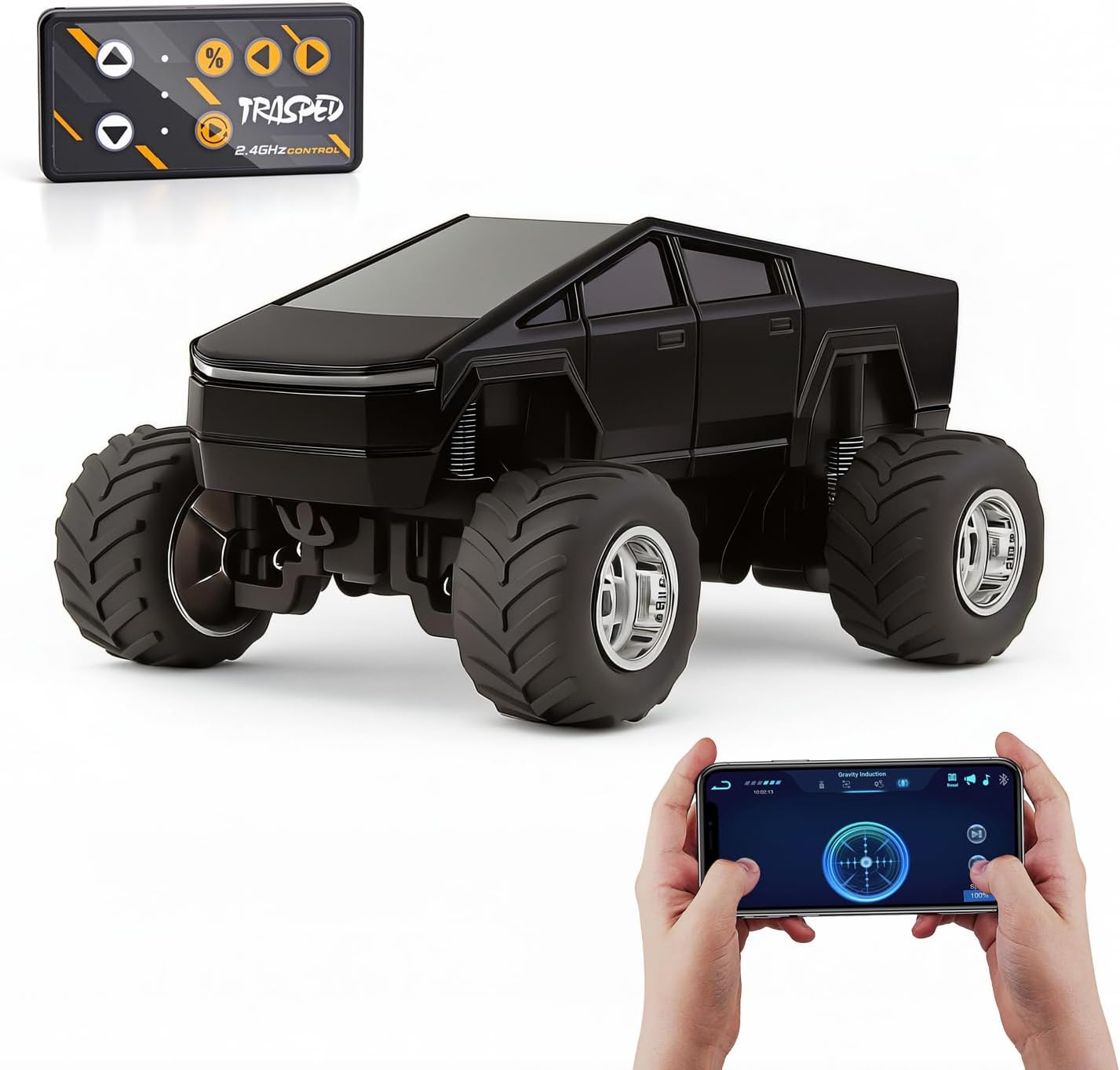 Toy RC Remote Control Car for Boys Aged 3 4 5 6, 1:64 Scale Rc Toy Truck with 2.4GHz Speed Control 3 Speed Modes, Diecast Alloy Toy Trucks Gifts for Boys and Girls