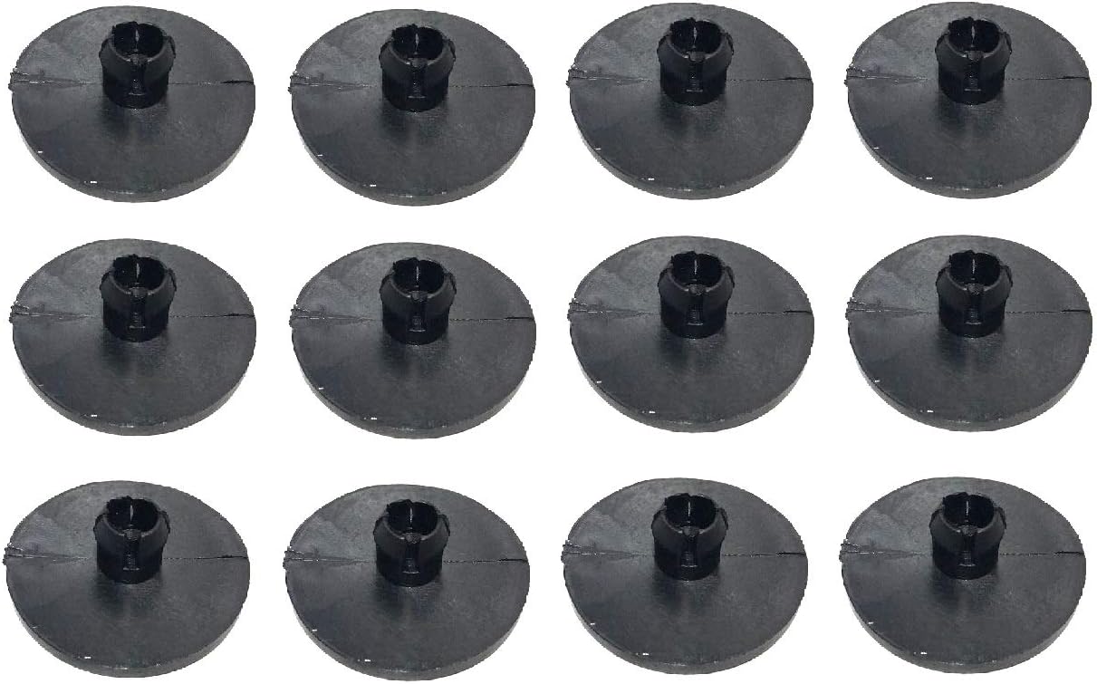 x12 1 3/4" Inch Leaf Spring End Tip Wear Pad Anti Squeak Insert Silencer Plastic Block Round Black