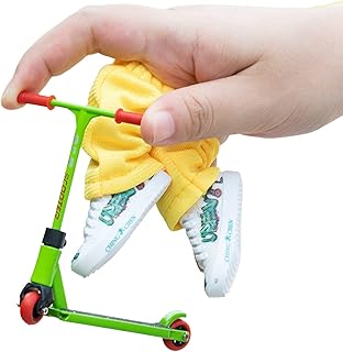 Finger Scooter Toy, Finger Skateboard Set, Interactive Finger Toys Set, Finger Scooter and Finger Pants Shoes, Finger Replacement Wheels and Tools for Movement Party Favors Accessories.