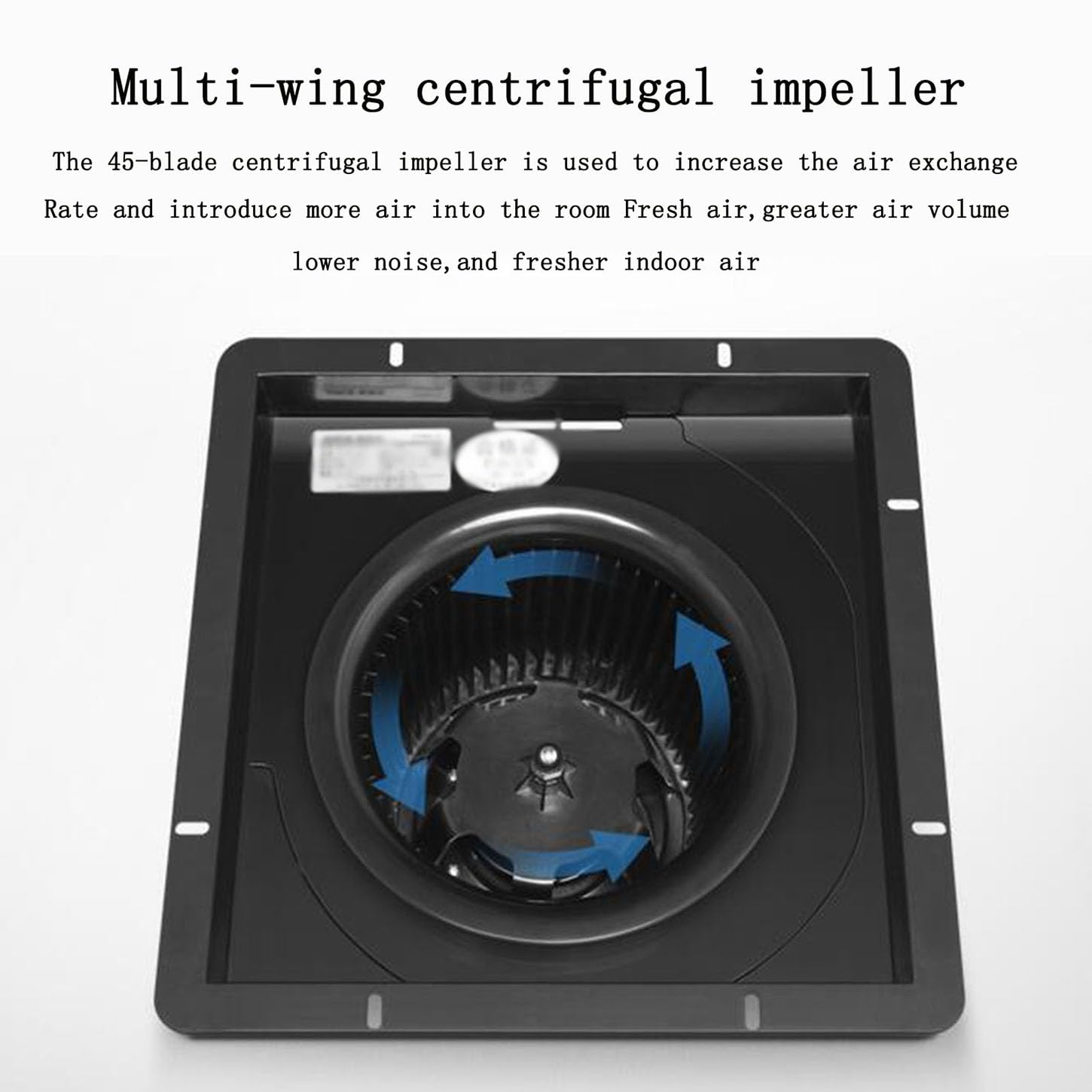 100Mm Extracteur d'air Salle De Bain,150M³/Heure Extracteur Air Chaud,Clapet Anti-Retour Arrière,Roue Centrifuge À 45 Pales,Ventilateur Extracteur Plafond,pour Cuisine,Bureau,WC