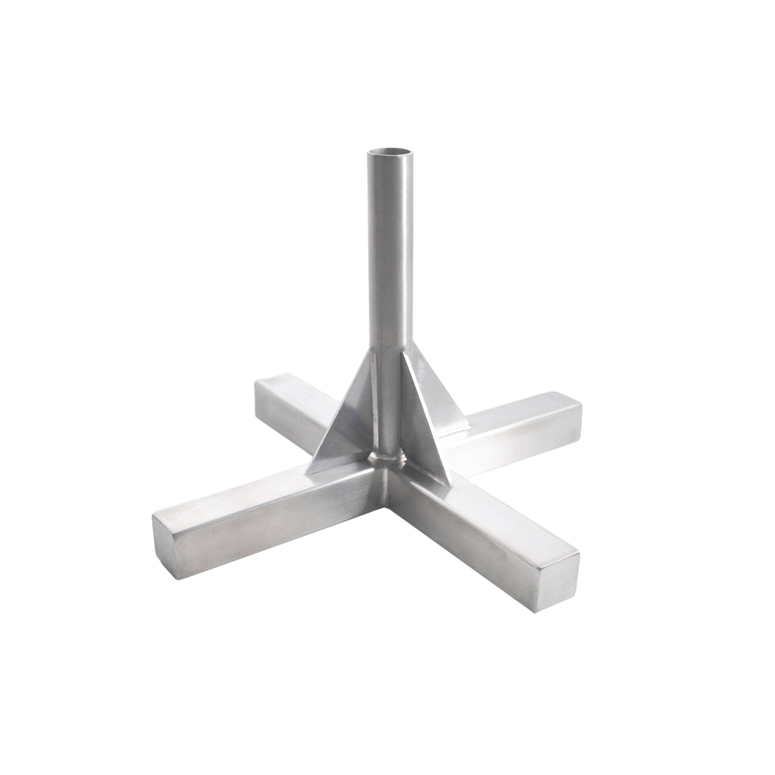 Support pour brochettes en forme de croix 25 x 25 x 17,5 cm renforcé