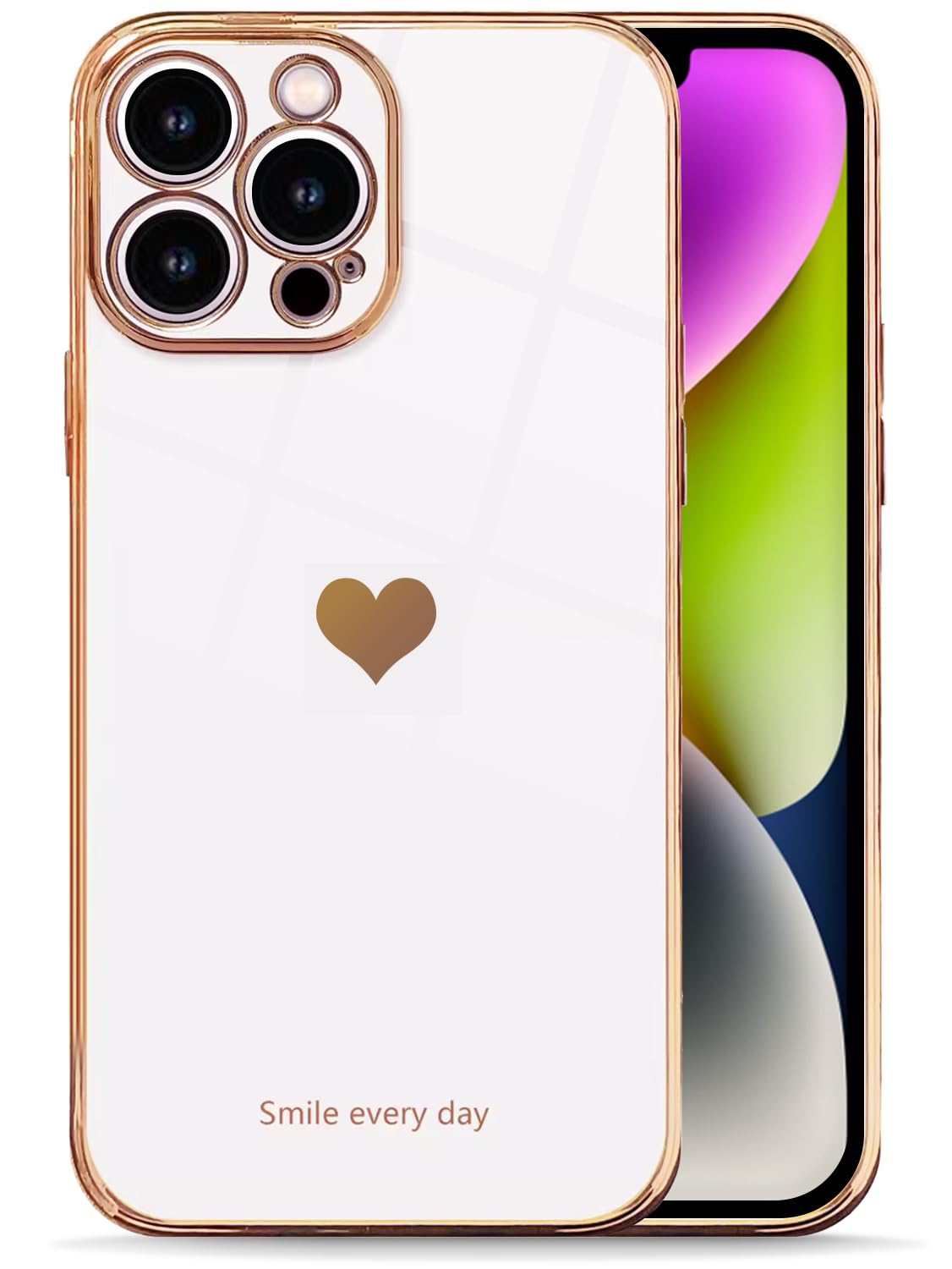 Amazon.com: IAIYOXI for iPhone 14 Pro Max Case - Cute Love Heart