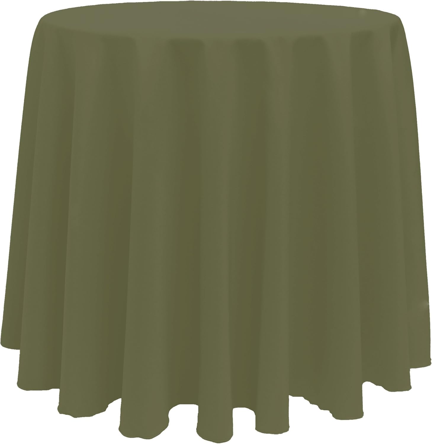 Ultimate Textile 108-Inch Round Polyester Linen Tablecloth Olive Green