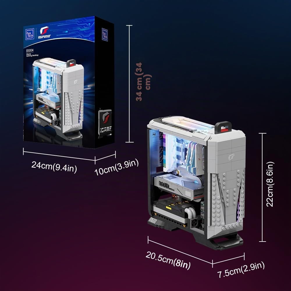 BRICKKK Technic Klemmbausteine Set - PC Desktop Computer Modellbausatz für Erwachsene, Kreatives Sammlermodell zum Bauen und Ausstellen für Zuhause oder Büro