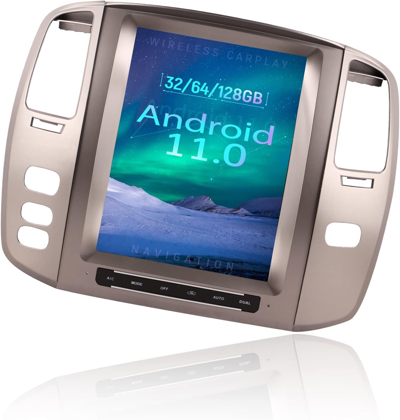 ZWNAV Android 11 Tesla Car Radio for Toyota Land Cruiser LC100 2004+, Bluetooth 5.0 Stereo GPS Navigation Head Unit 64G