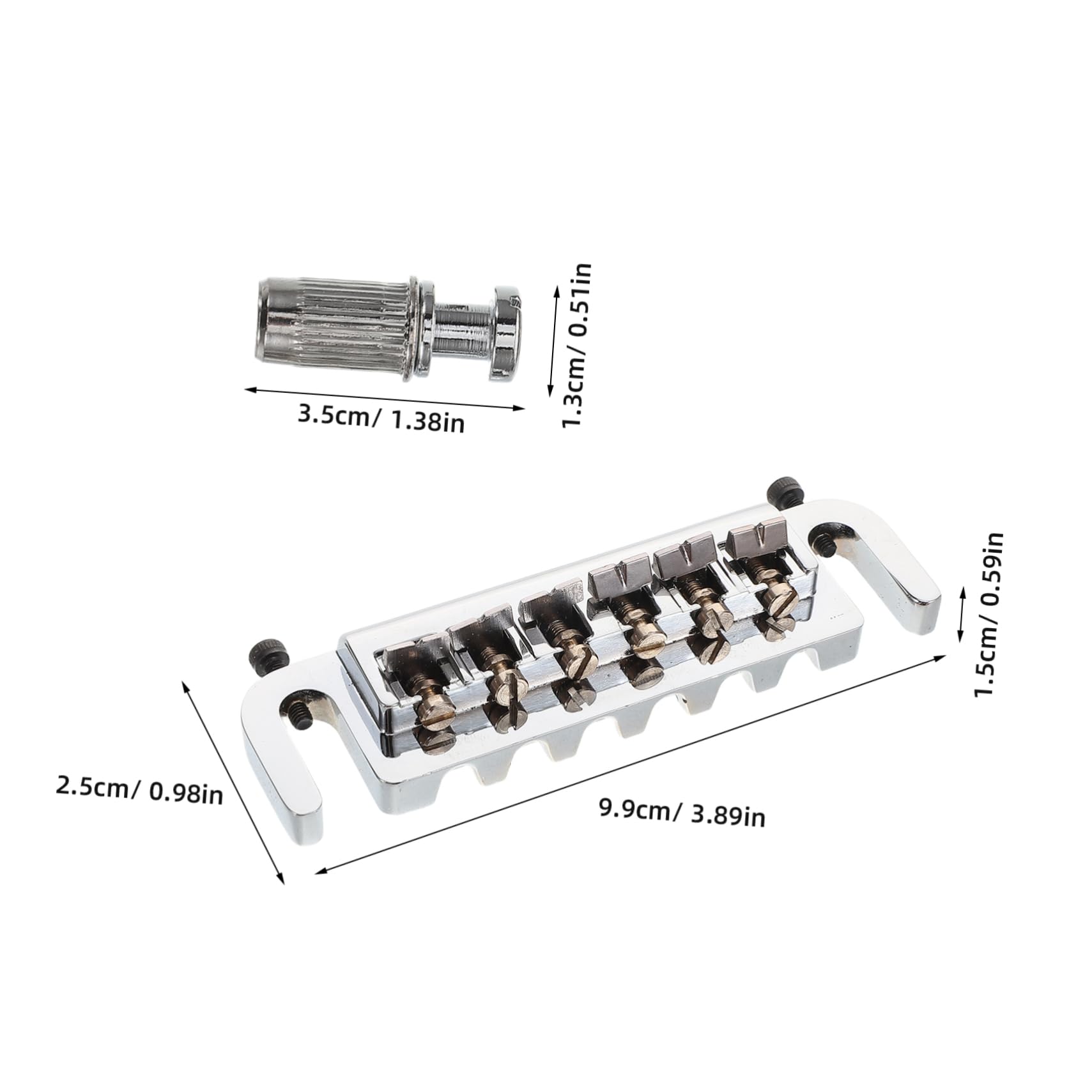 Parliky 1 Set Electric Guitar Metal Bridge Tailpiece Part High-precision and Convenient Guitar Part for Enhanced Sound and Easy Adjustment