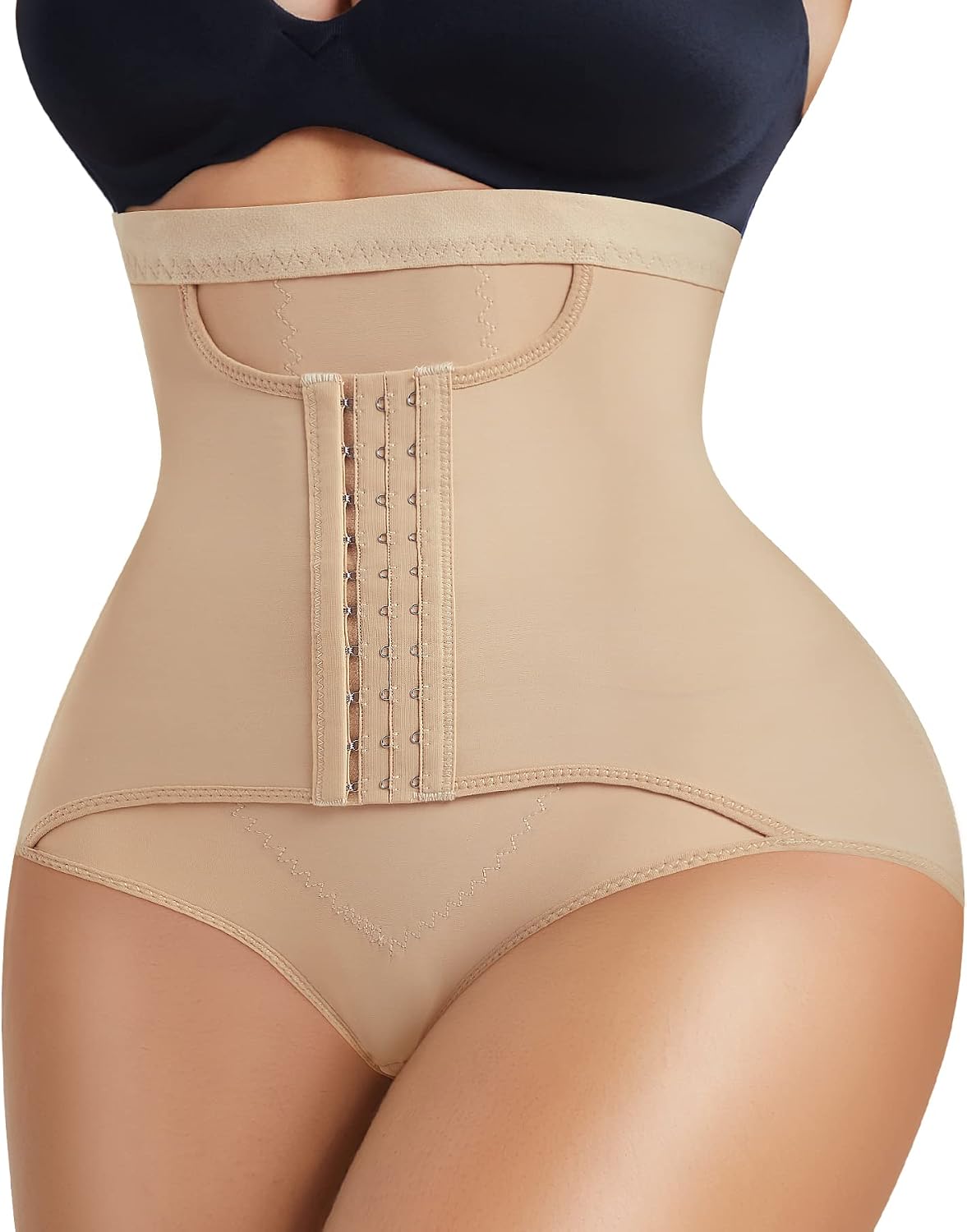 HAENPISY Butt Lifter Panties Womens High Waist Tummy Control Body Shaper Waist Cincher Panty Girdle Shapewear Underwear