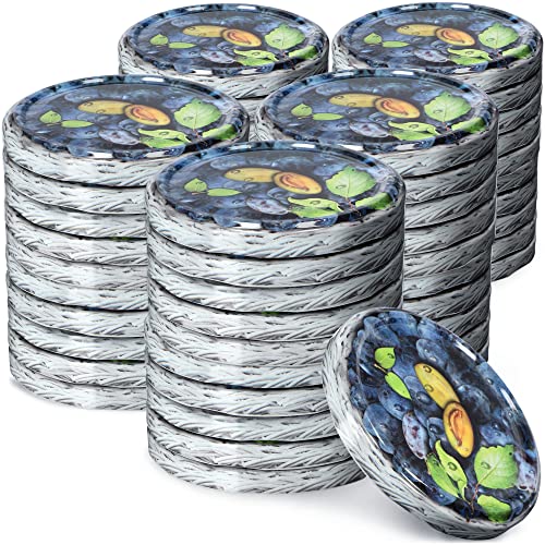 KADAX 50er Set Schraubdeckel TO66 ⌀ 66mm Pflaumen – Twist-Off Ersatzdeckel für 235-900ml Einmach- & Marmeladengläser… – Ansicht 1