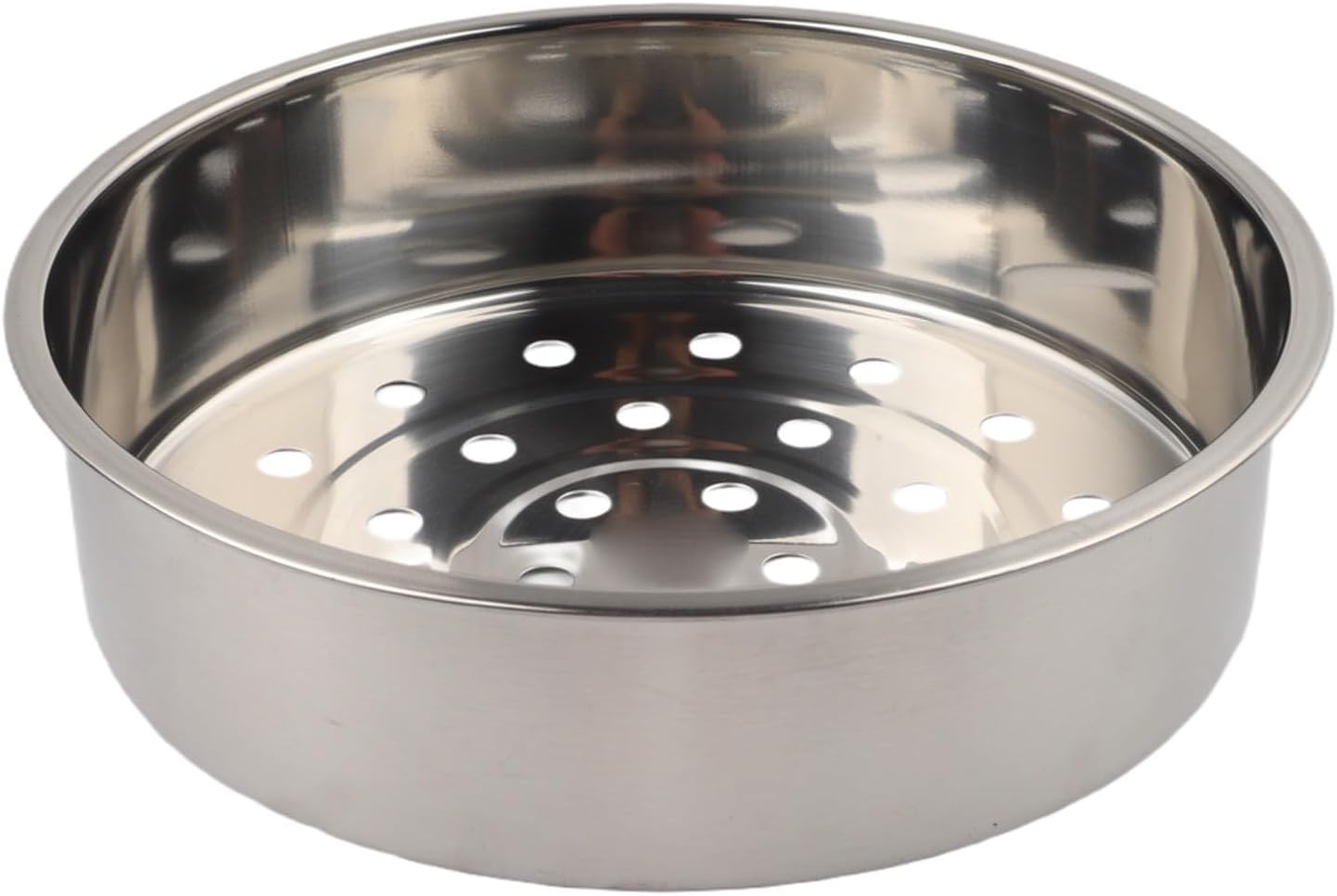 304 Stainless Steel Rice Cooker Steamer Basket, Thickened Deepened Food Steaming Rack for Vegetables Fruits Buns, Compatible with Rice Cookers and Woks, Silver 22.5cm(22.5CM)