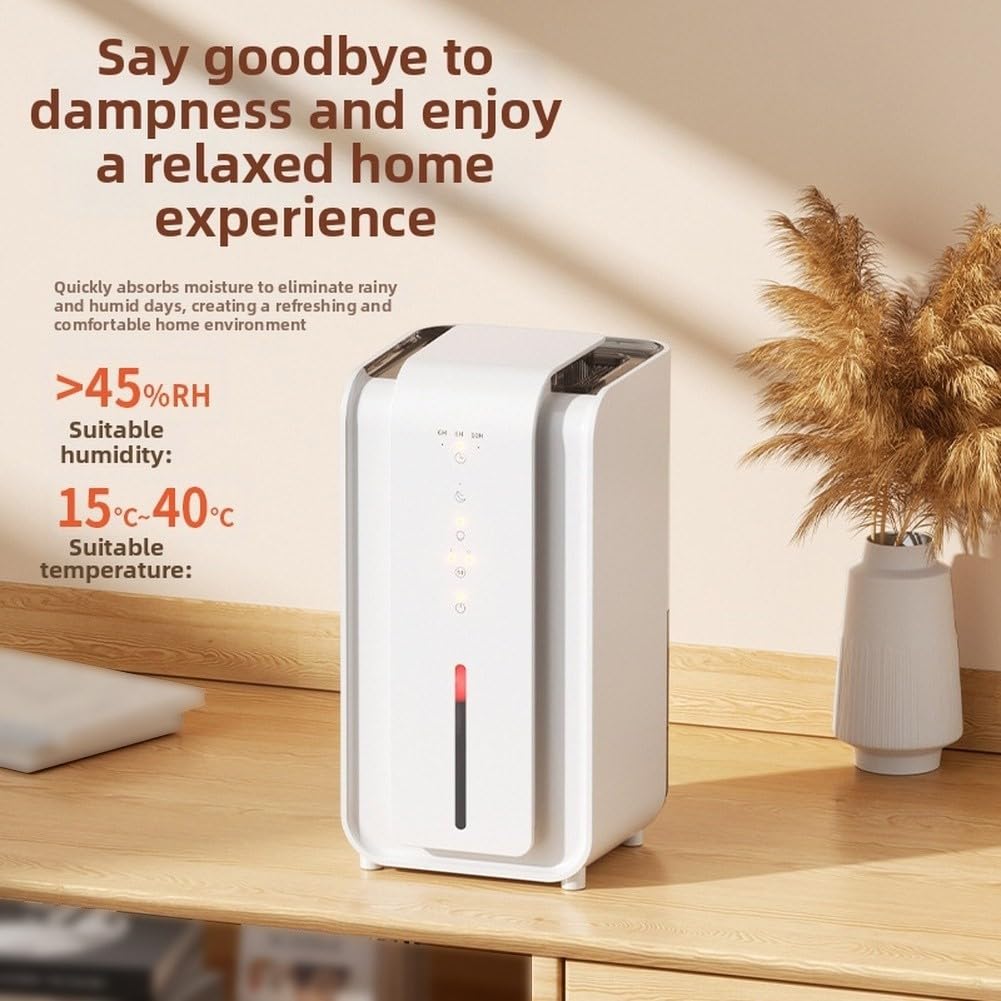 Deumidificatore elettrico 1500ml Timer silenzioso per casa (Regno Unito) | Rimuove l'umidità in eccesso, serbatoio grande da 1500 ml, funzionamento silenzioso sotto i 30 db, ideale per camere da letto