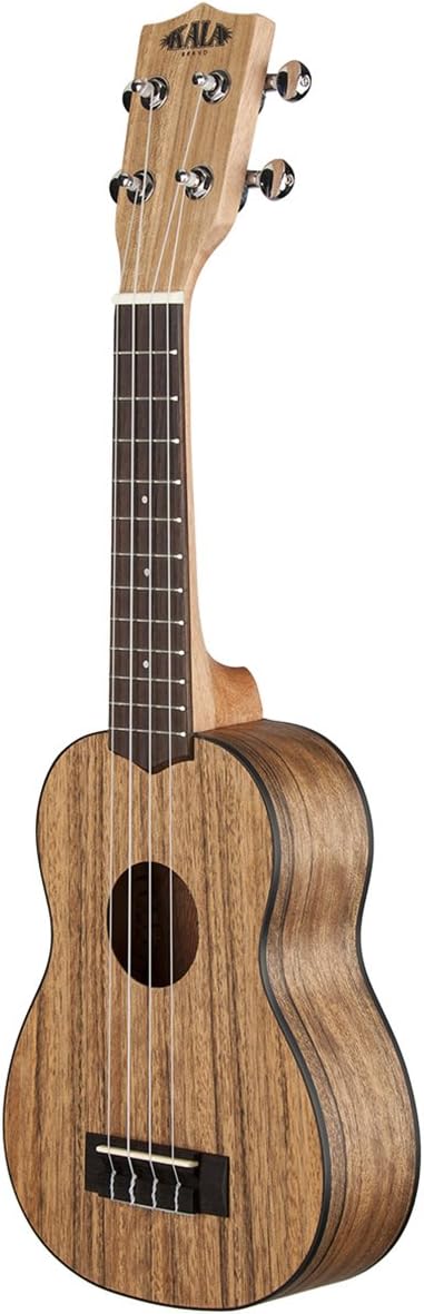 Kala KA-PWS Pacific Walnut Soprano Ukulele Bundle with Hard Case, Tuner, Austin Bazaar Instructional DVD, and Polishing Cloth