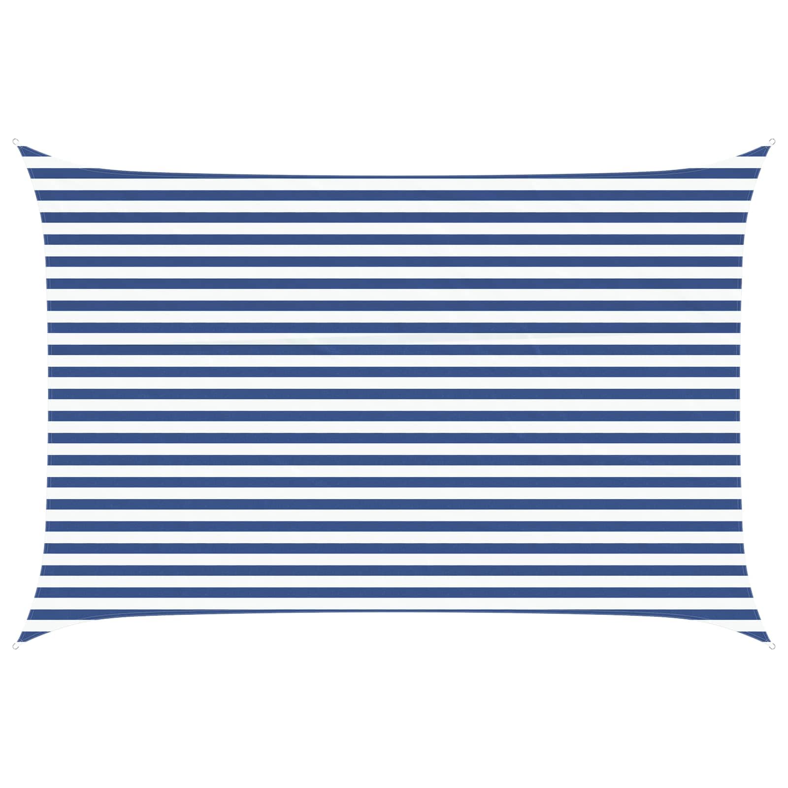 vidaXL Sun Shade Sail Blue and White 4,5 x 3 m 100% Polyester Oxford, Outdoor Shade, UV-Resistant, Rectangular Canopy, Polyester Cover, Modern Terrace, Water Resistant Poolside — image 1