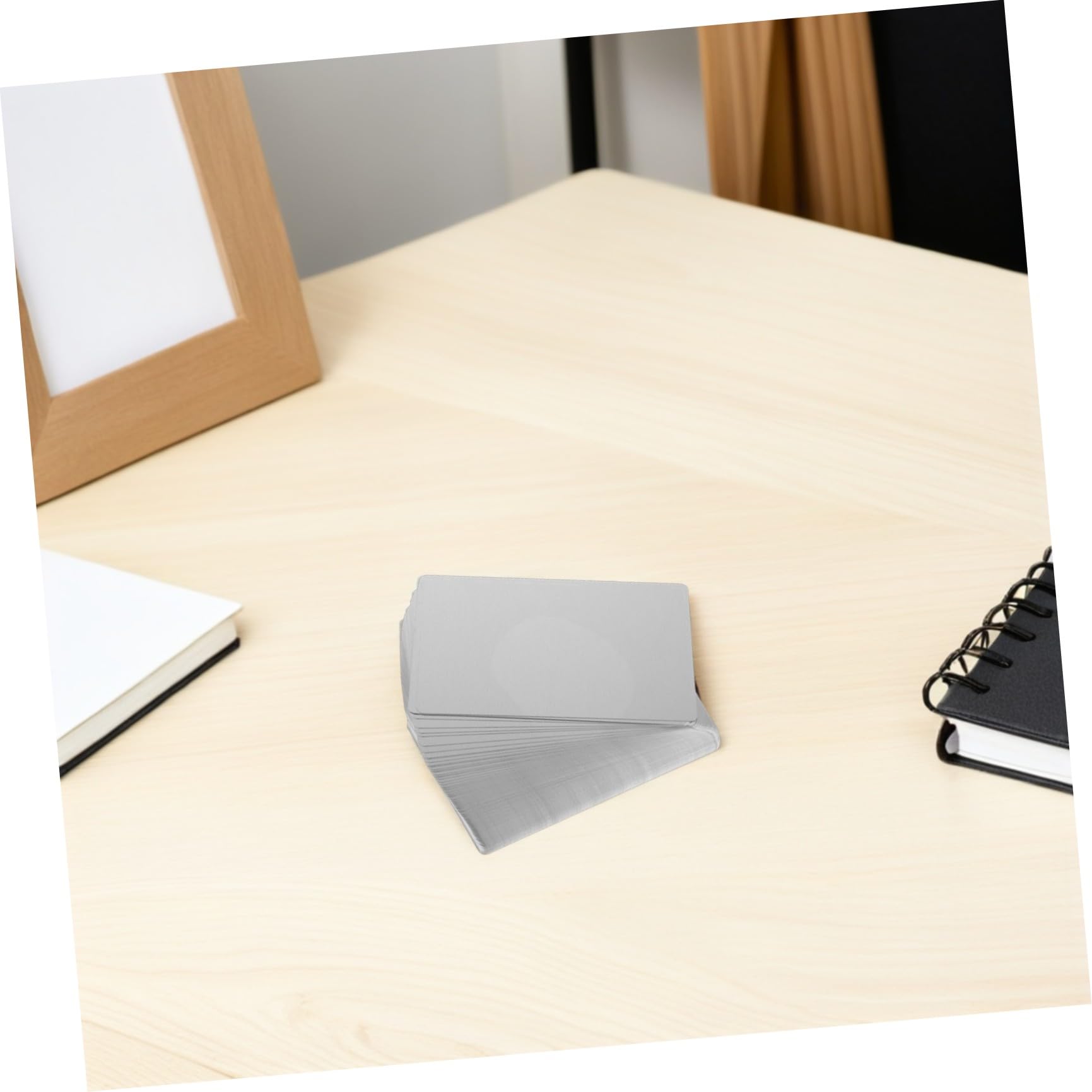 Hemobllo Biglietti da Visita per Incisione Laser 200 Pezzi in Alluminio 86X54X0,21Mm Fogli Metallici Multiuso per Ufficio e Lavori Artigianali