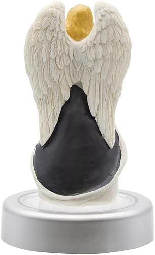 Miniatura 4 de Joyful Moments - Figura de ángel de 5 pulgadas con pedestal iluminado que cambia de color