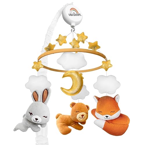 Móvil musical para cuna de bebé para niñas y niños, móvil colgante para cuna de juguete, 35 canciones, control de volumen, móviles de guardería para