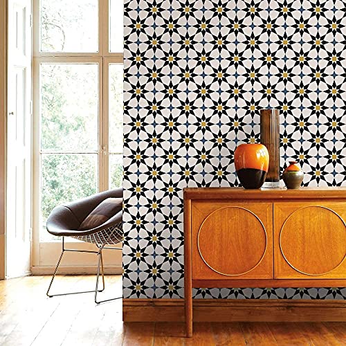 Image of Moroccan Tile Stickers | Waterproof Self Adhesive Peel & Stick Tile Decals for Kitchen Backsplash, Bathroom Wall, Floor, Furniture & Glass (6x6 Inch, Design 29)