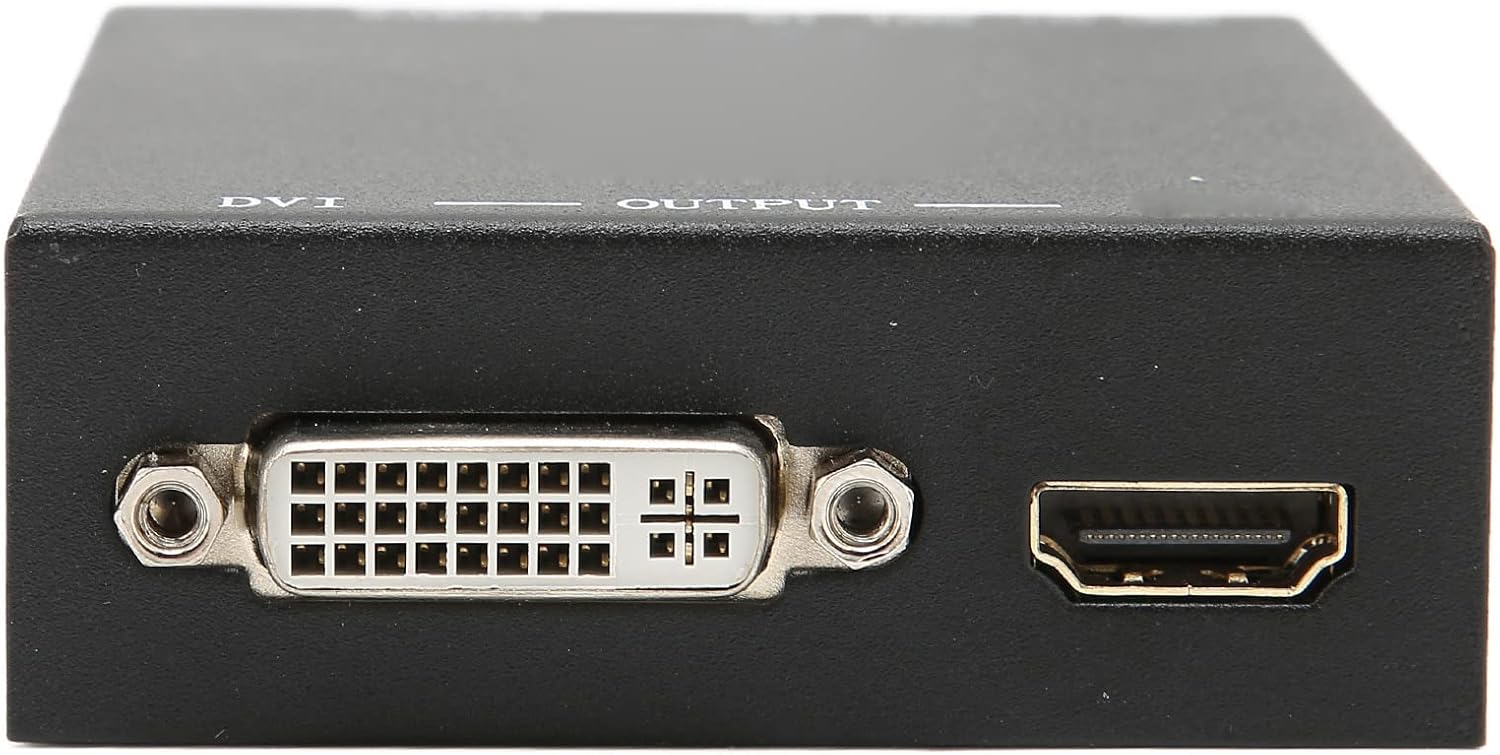 SDI to DVI Audio Converter, Plug and Play Supports HDSDI 3GSDI Widely Compatible SDI to HD Multimedia Interface Converter for TV (US Plug 100 to 240V)