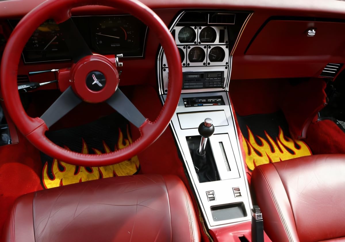 BDTrims Interior Dash Trim Kit Set Compatible with Chevrolet Corvette 1977-1982 | Dashboard Trim | (Brushed Aluminum)