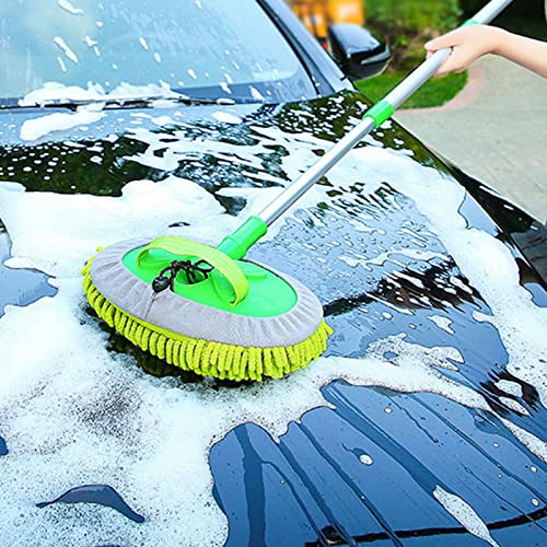 Image of Wolpin Car Duster Microfiber Flexible Duster Car Wash | Car Cleaning Accessories | Microfiber | Brushes | Dry /Wet Home, Kitchen, Office Cleaning Brush Extendable Handle