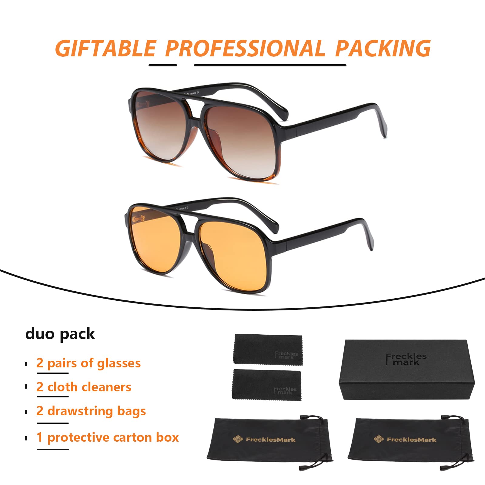 Vintage Retro 70er Jahre Sonnenbrille für Damen, klassischer quadratischer Fliegerrahmen, groß, Schildkröte gelb und braun