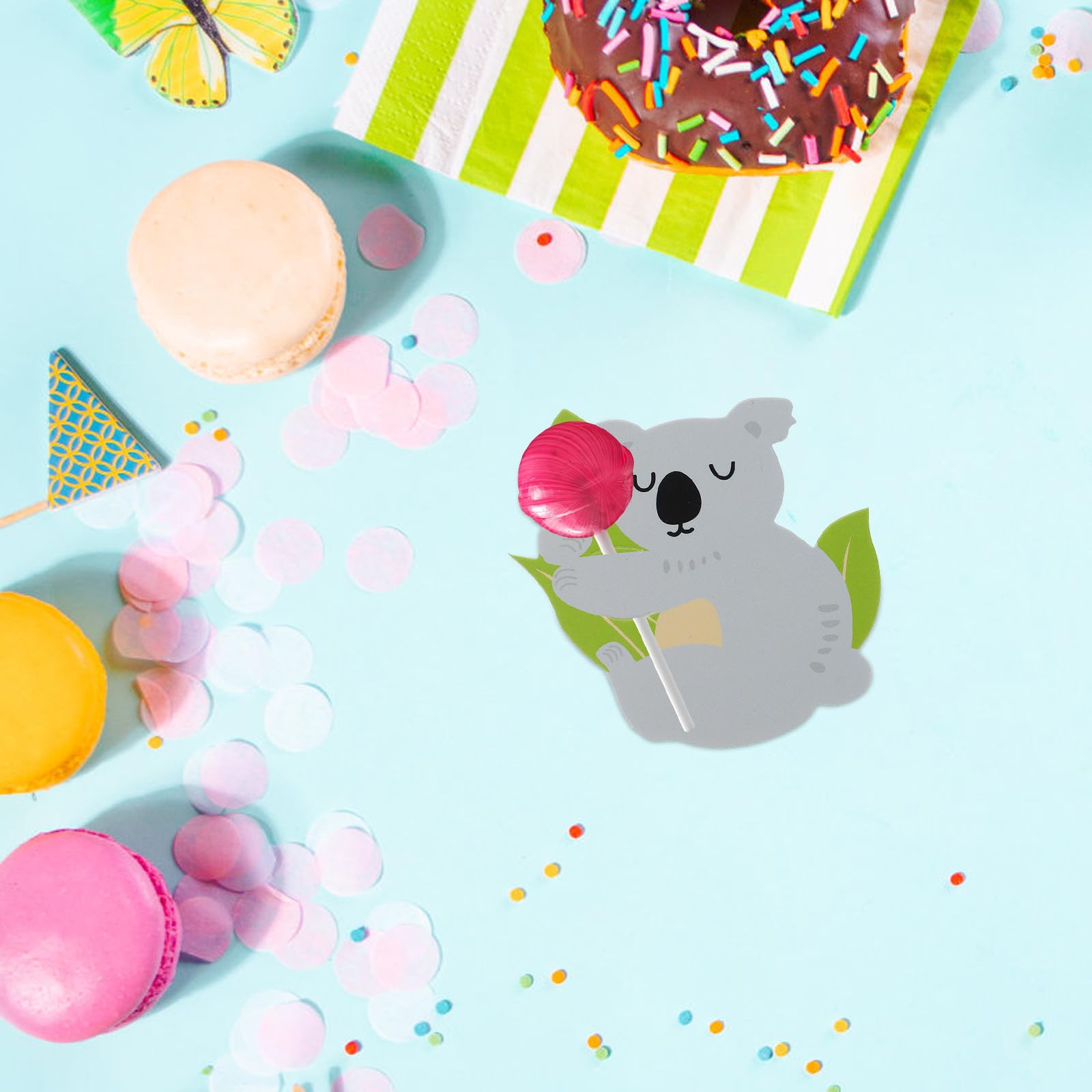 Nachricht für Lutscher Koala 100 Stück Papierkarten zur Süßigkeitenpräsentation Festen und Kinderveranstaltungen